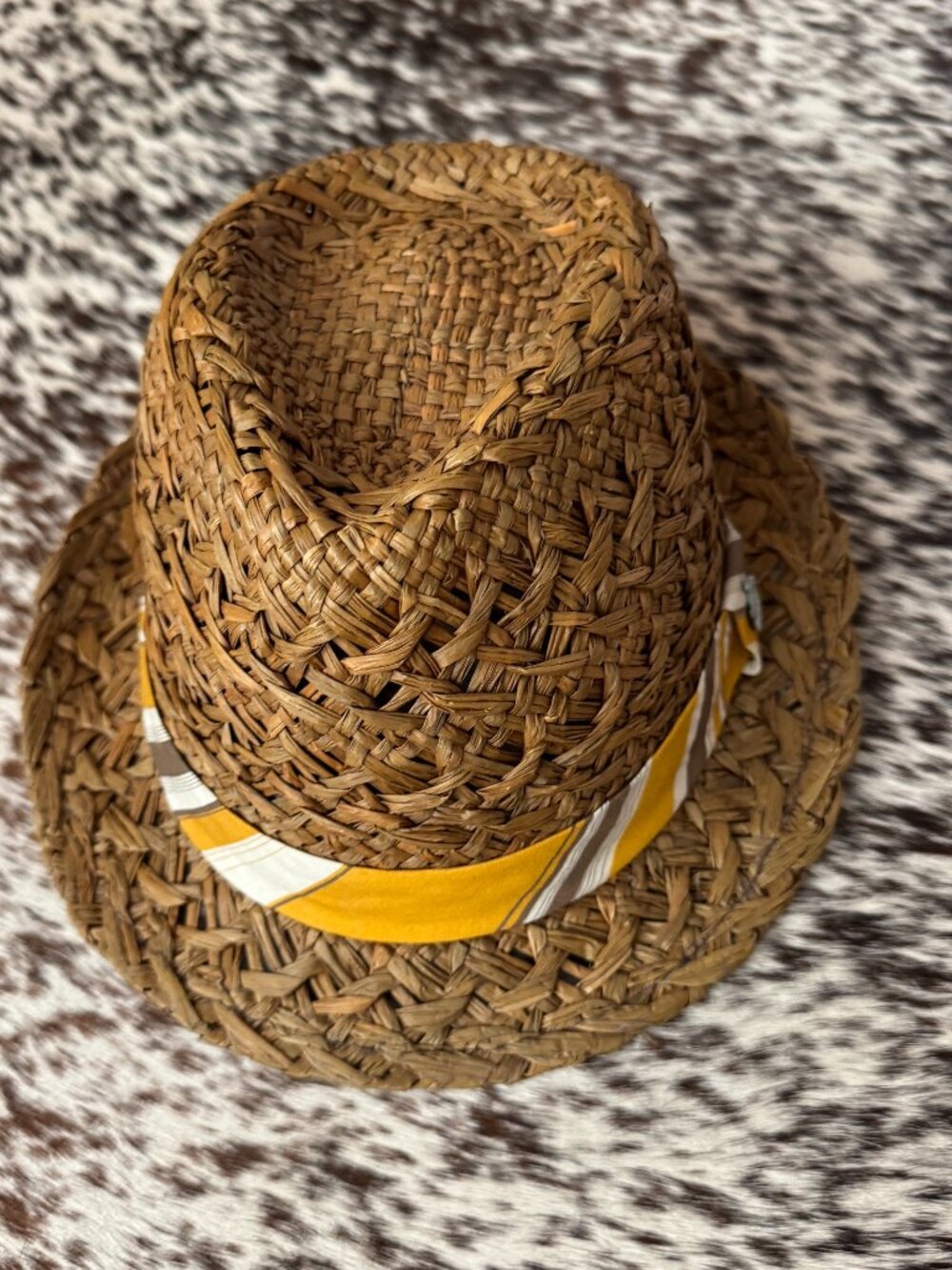 Christy's Crown Collection Straw Fedora by Tony Merenda Sz L/XL